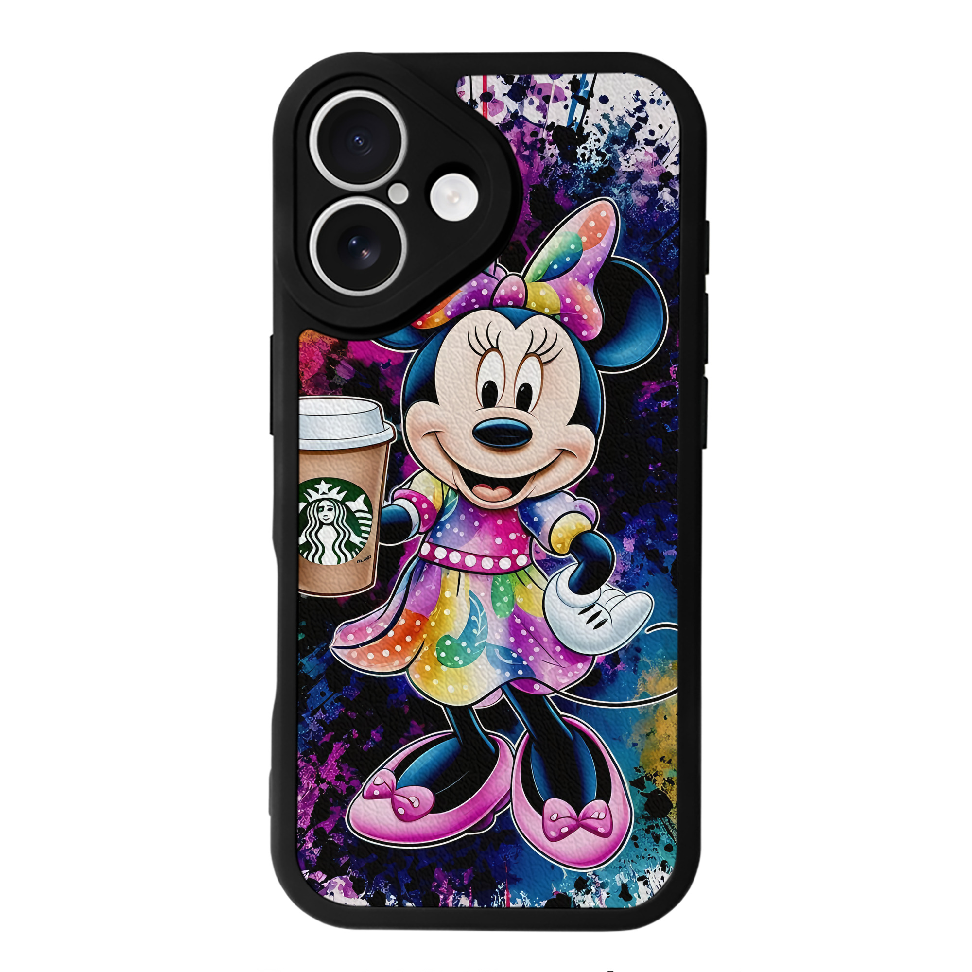 （画像用） ミッキーマウス Mickey Mouse 【iPhone 16シリーズ対応】シリコンスマホケース（レザー調） 材質：シリコン